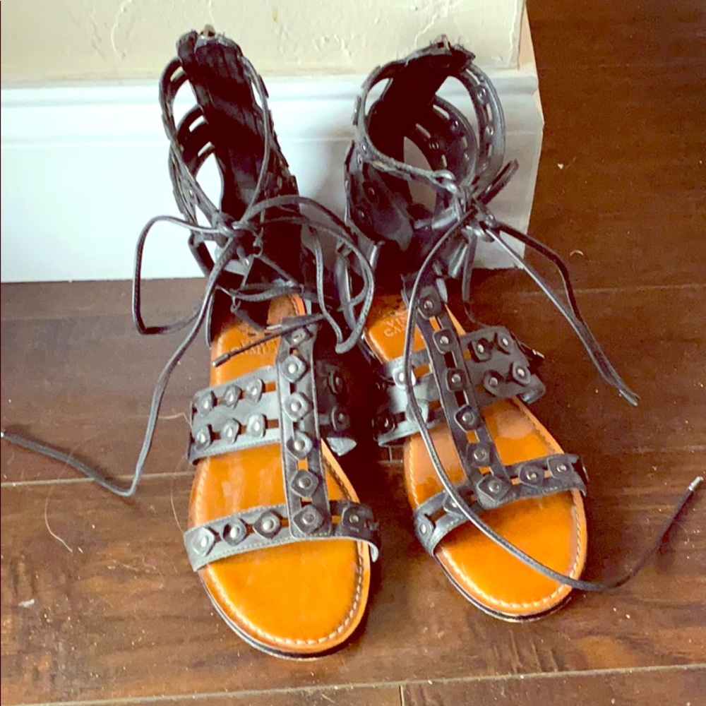Black Vince Camuto gladiator sandals